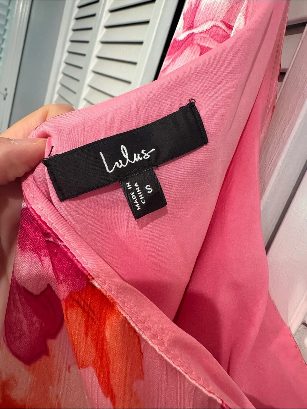 Lulu's Pink & Coral One-Shoulder Floral Maxi Dress